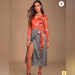 Lulus wrap dress pattern leopard